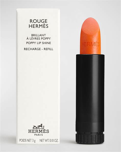 Rouge Hermès Poppy Lip Shine & Refill .